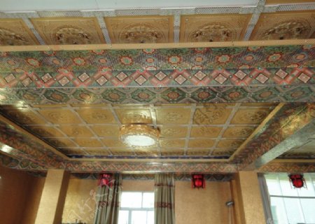 北京禅堂天花板装修一图片