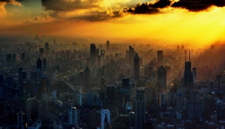 上海市中心清晨图片