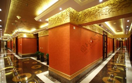 中式酒店长廊图片