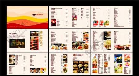 咖啡餐厅菜谱图片