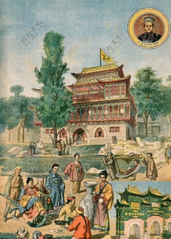 1900年巴黎世博会中国馆外景图片