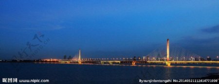 钱江三桥夜景图片
