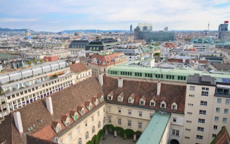 奥地利维也纳建筑鸟瞰图片
