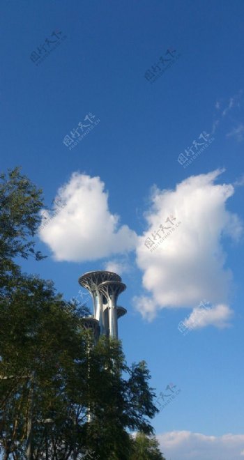 北京奥林匹克公园瞭望塔图片