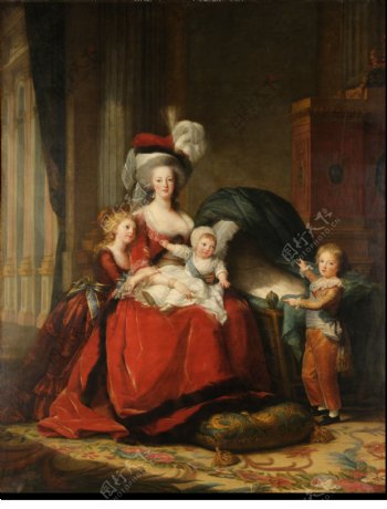 油画法国王后玛丽安托瓦图片