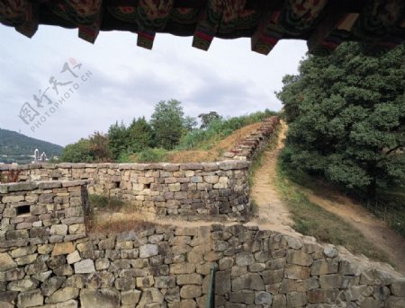 韩国古城墙图片