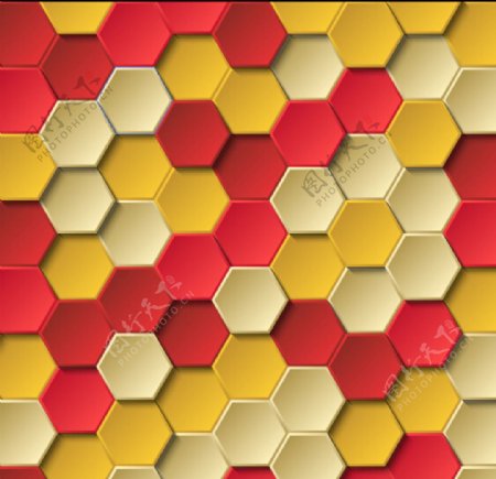 六边形蜂巢矢量图图片