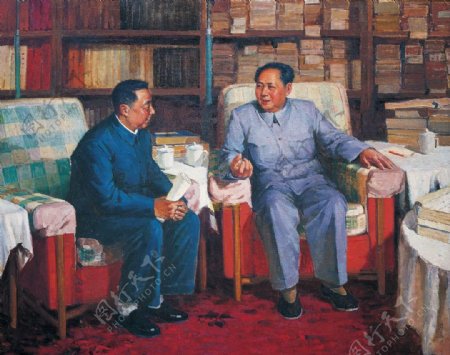 毛泽东与华国锋图片