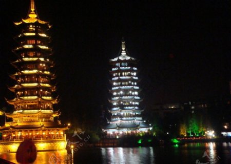 桂林日月塔非高清图片