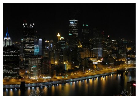 大都会城市的夜色图片