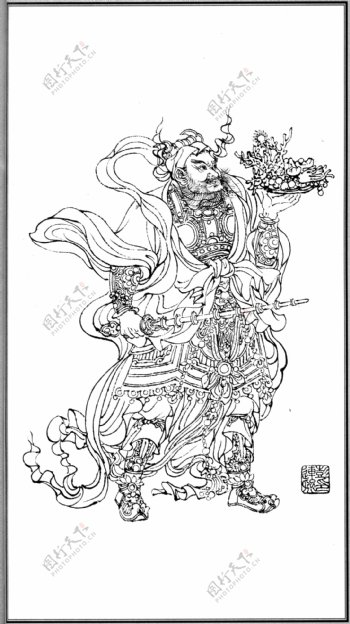 中国神话人物046赵公明图片