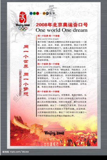 北京奥运宣传版面图片