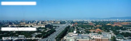 北京城楼建筑道路素材图片