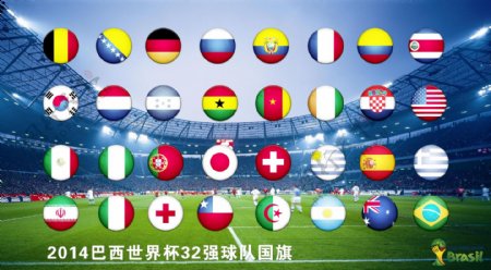 巴西世界杯圆形国旗图片
