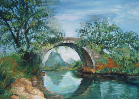 富里桥风景色彩图片