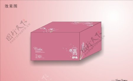 蛋糕盒水晶花香图片