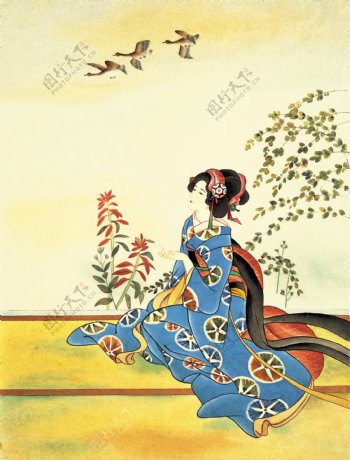 日本仕女图图片