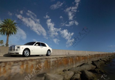 劳斯莱斯银色幻影限量版rollsroycephantom世界名车轿车交通工具摄影图片
