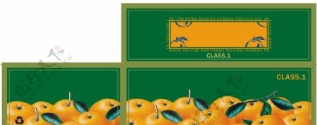 柑橘桔子胡柚脐橙水果包装箱图片