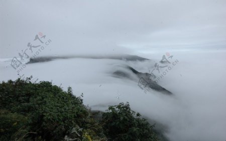 贵州梵净山晨雾图片