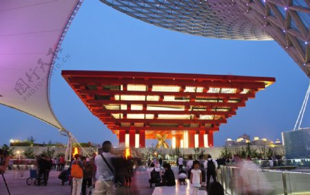 2010上海世博中国馆夜景图片
