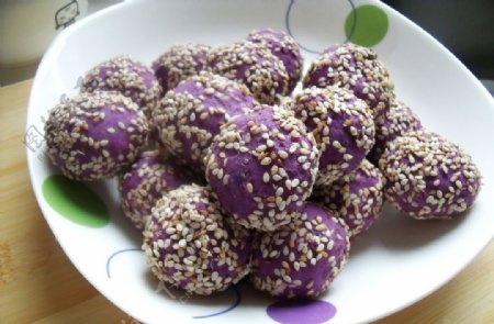 紫薯球图片
