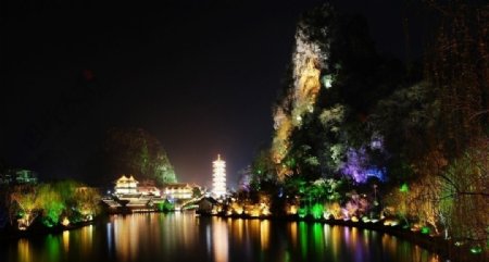 广西桂林夜景图片