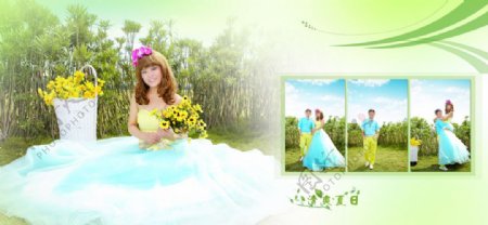 婚纱模版宽屏水晶韩式婚纱图片