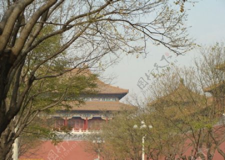 北京故宫午门一角图片