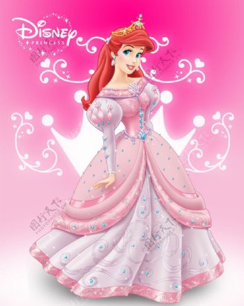 盛装美人鱼公主最新迪士尼海报爱丽儿图片
