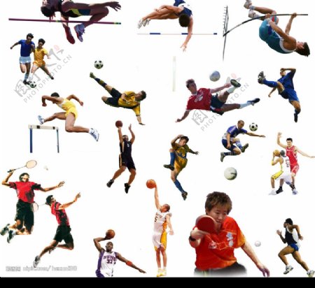 分层体育运动人物图片