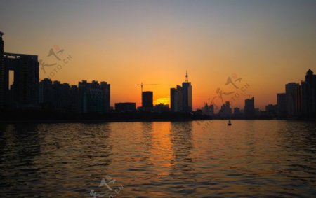 珠江日落图片