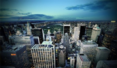 曼哈頓黄昏一角图片
