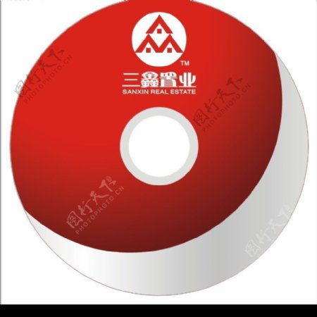 三鑫置业光盘设计图片
