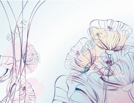 手绘花卉花朵背景图片