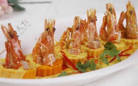 泰式南瓜大虾图片