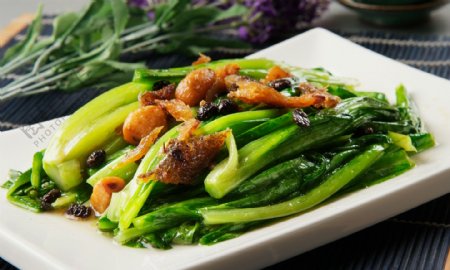豆豉鲮鱼油麦菜图片