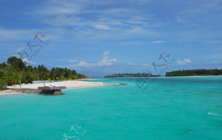马尔代夫库达拉呼岛内水风光图片