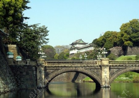 东京皇宫大院的外景图片