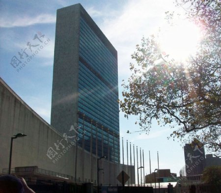 纽约联合国总部大厦图片