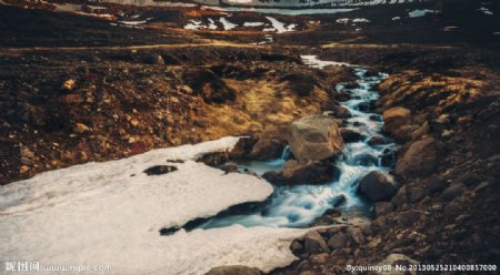冰岛冻结河流图片