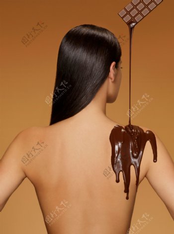 巧克力浴图片