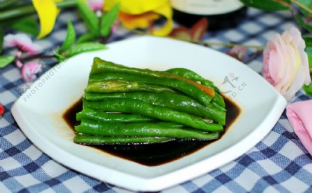 传统美食虎皮青椒图片