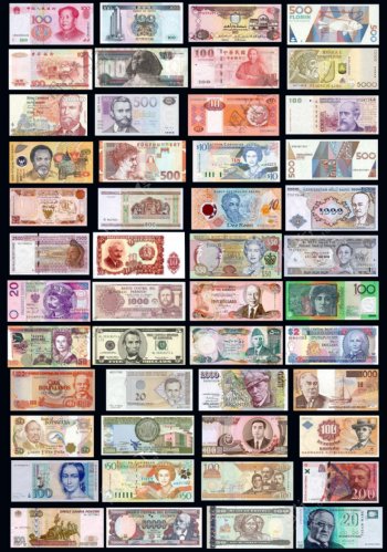 全球钞票图片