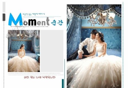 宫廷风格韩式婚纱PSD模板图片