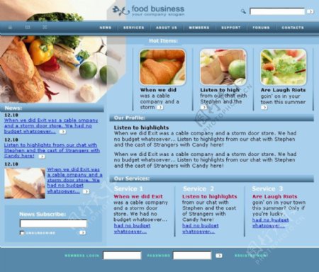 整套欧美美食网页图片