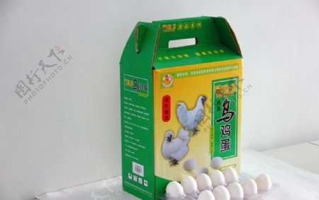 乌鸡蛋和礼盒图片