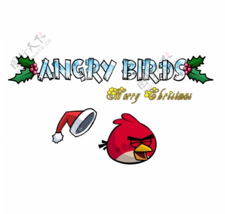 圣诞的愤怒小鸟图片