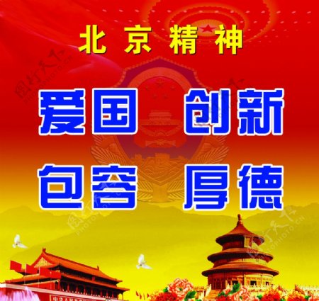 北京精神展板图片