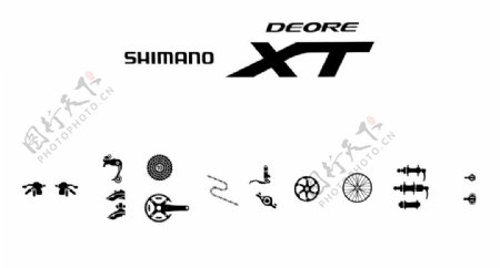 自行车禧玛诺XT套件图片